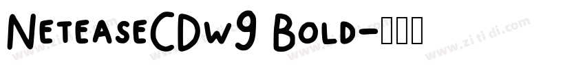 NeteaseCDw9 Bold字体转换